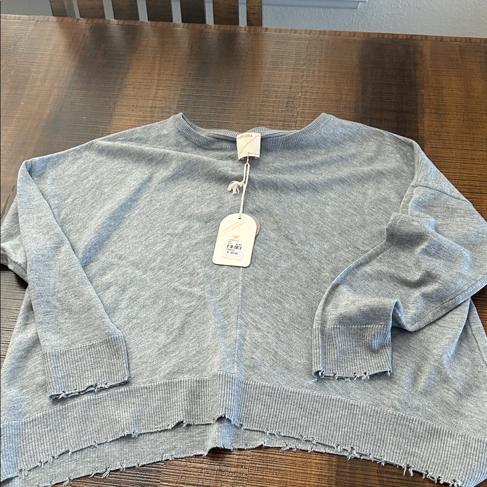 Kerisma Light Gray Women's Crew Neck Sweater